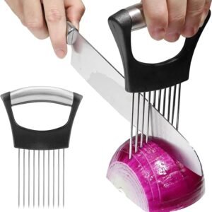 Stainless Steel Onion Holder & Vegetable Slicer